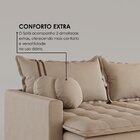 Sofá Cama Retrátil Em Madeira Eucalipto E Linho 220cm Flórida