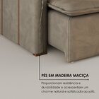 Sofá Cama Retrátil Em Madeira Eucalipto E Veludo 200cm Creta