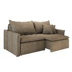 Sofá Cama Retrátil Em Madeira Eucalipto E Veludo 200cm Creta