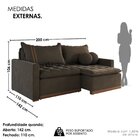 Sofá Cama Retrátil Em Madeira Eucalipto E Veludo 200cm Flórid