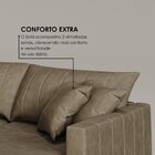 Sofá Cama Retrátil Em Madeira Eucalipto E Veludo 210cm Urugua