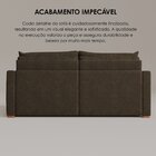 Sofá Cama Retrátil Em Madeira Eucalipto E Veludo 210cm Urugua