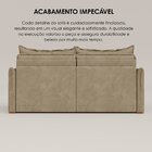 Sofá Cama Retrátil Em Madeira Eucalipto E Veludo 220cm Creta