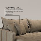 Sofá Cama Retrátil Em Madeira Eucalipto E Veludo 220cm Creta