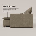 Sofá Cama Retrátil Em Madeira Eucalipto E Veludo 220cm Flórid