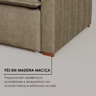 Sofá Cama Retrátil Em Madeira Eucalipto E Veludo 230cm Urugua