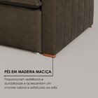 Sofá Cama Retrátil Em Madeira Eucalipto E Veludo 230cm Urugua