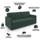 Sofá Cama Retrátil Para Sala De Estar 220cm Porthos M03 Velud