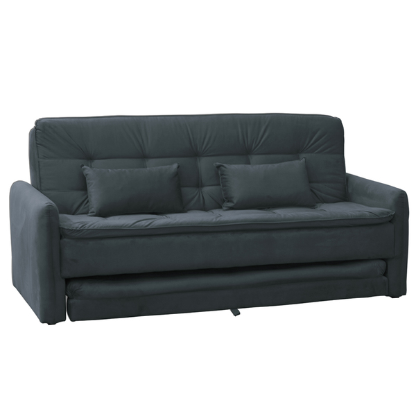 Sofa Cama Retratil Para Sala De Estar Madalena Sued Verde Escuro Matrix Leroy Merlin