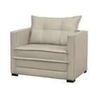 Sofá Cama Retrátil Suede Bege Londres Bege