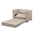 Sofá Cama Retrátil Suede Bege Londres Bege