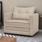 Sofá Cama Retrátil Suede Bege Londres Bege