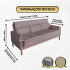 Sofá Cama Rivieira 1,70m-rosê