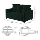 Sofa Cama Rocca Colchao Casal Pés De Madeira Talento Móveis