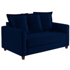 Sofa Cama Rocca Colchao Casal Pés De Madeira Talento Móveis