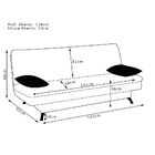 Sofá Cama Sala De Estar 193cm Belinda Com Pés Alumínio Veludo