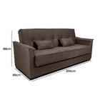 Sofa Cama Sala De Estar Madeira Maciça Daniela Veludo Matrix