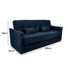 Sofa Cama Sala De Estar Madeira Maciça Daniela Veludo Matrix