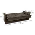 Sofa Cama Sala Madeira Maciça Daniela Veludo Turkey Matrix