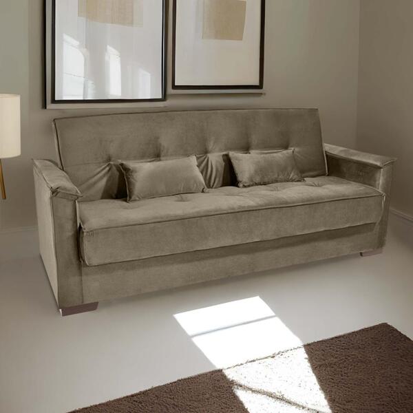 Sofa Cama Sala Madeira Maciça Daniela Veludo Turkey Matrix