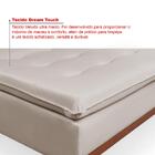 Sofá Cama Santorini Veludo Pés De Madeira Premium Areia