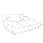 Sofá-cama Sem Caixa Retrátil 4 Lugares Suede Terracota 214cm