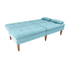 Sofá Cama Sena 190cm Reclinável Boucle Azul - Sallar Home