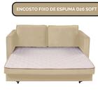 Sofá-cama Serene 1,60 M Veludo Bege Aliber