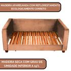 Sofá-cama Serene 1,60 M Veludo Caramelo Aliber