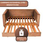 Sofá-cama Serene 1,60 M Veludo Caramelo Aliber