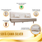 Sofá Cama Silver 3 Lugares Reclinável 1,92 Material Sintético