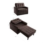 Sofá Cama Solteiro 100cm Murilo Marrom