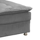 Sofá-cama Solteiro  Penélope Veludo Cinza