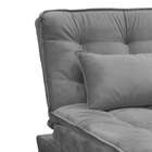 Sofá-cama Solteiro  Penélope Veludo Cinza