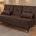 Sofá Cama Solteiro Colorado Reclinável 3 Posições Em Suede  M