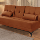 Sofá Cama Solteiro Colorado Reclinável 3 Posições Em Suede  T