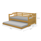 Sofa Cama Solteiro De Madeira Com Cama Auxiliar Atraente - Im