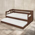 Sofa Cama Solteiro De Madeira Maciça Com Cama Auxiliar Atraen
