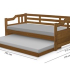 Sofa Cama Solteiro De Madeira Maciça Com Cama Auxiliar Atraen