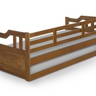 Sofa Cama Solteiro De Madeira Maciça Com Cama Auxiliar Atraen