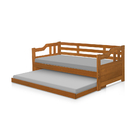 Sofa Cama Solteiro De Madeira Maciça Com Cama Auxiliar Atraen