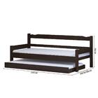 Sofá Cama Solteiro De Madeira Maciça Com Cama Auxiliar E Colc