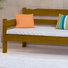 Sofá Cama Solteiro De Madeira Maciça Imbuia Com Colchão Nemar