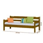 Sofá Cama Solteiro De Madeira Maciça Imbuia Com Colchão Nemar