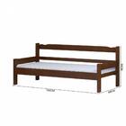 Sofá Cama Solteiro De Madeira Maciça Nemargi Castanho