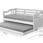 Sofá Cama Solteiro De Madeira Maciça Rústico Branco Atraente