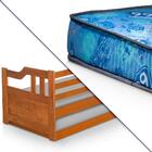 Sofá Cama Solteiro Madeira Maciça Com Auxiliar Imbuia Atraent