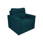 Sofá-cama Solteiro Marisol Suede Petróleo