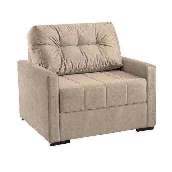 Sofá-cama Solteiro Murilo Uno Linho Bege