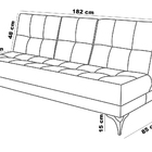 Sofá Cama Solteiro Nevada Reclinavel Revestimento Linho Pes E
